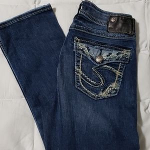 Silver Cropped Jeans